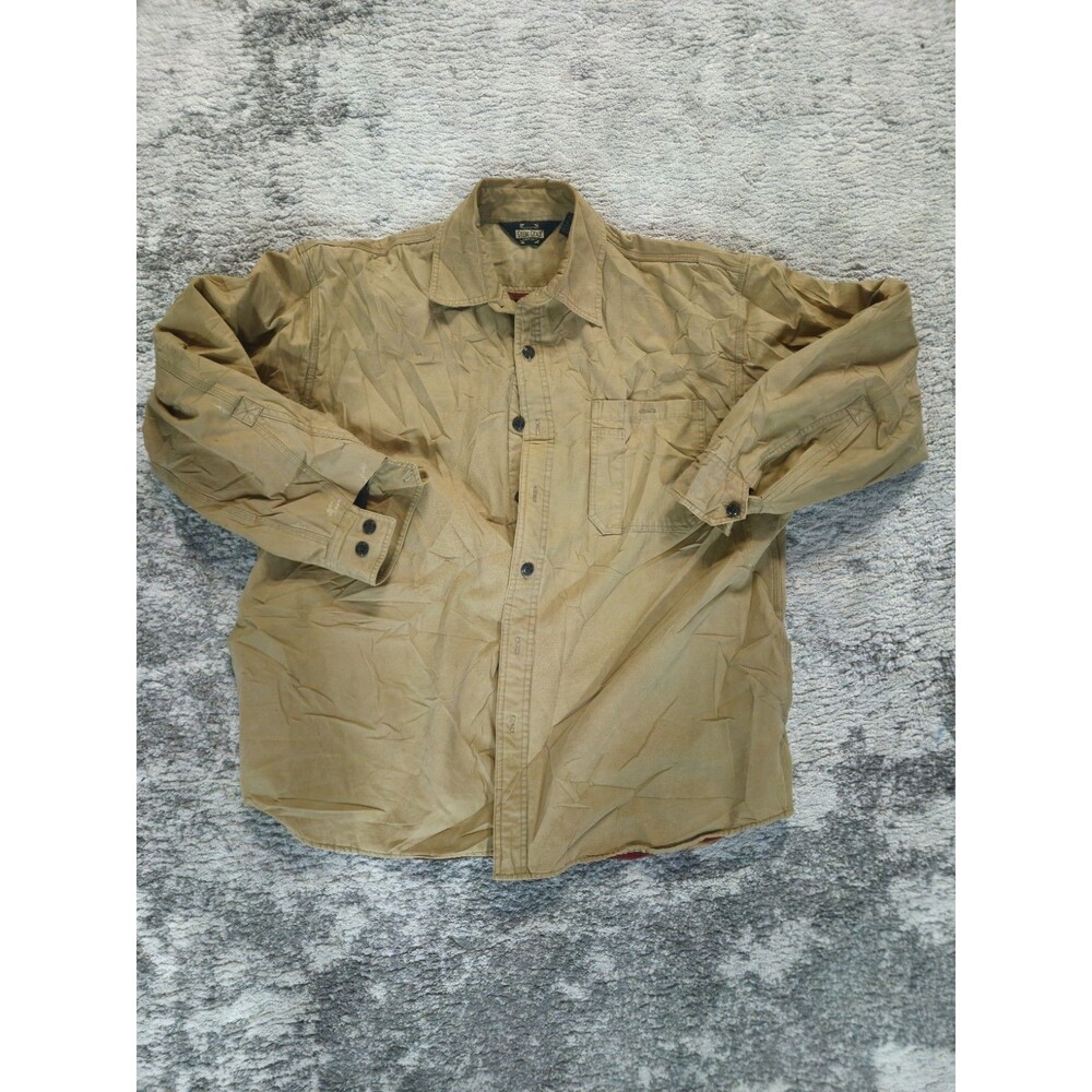 Guide Gear Brown Canvas Field  Mens XL Jacket Work Coat Button Up Lined Pockets